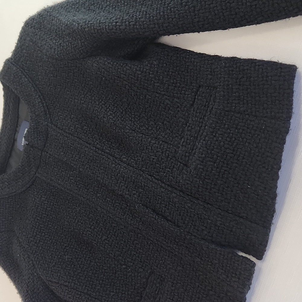 Land's End Black Cropped Jacket Blazer. Size 6p - Picture 4 of 8